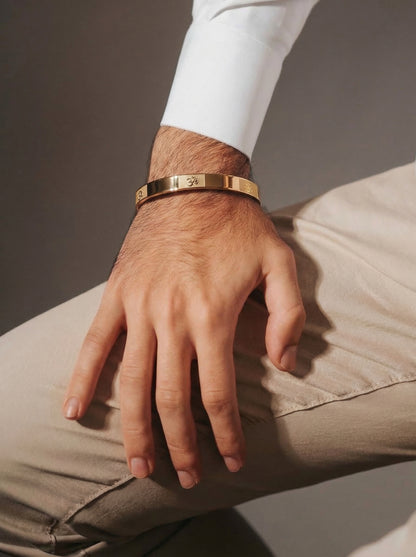 Golden Om Engraved Men’s Kada