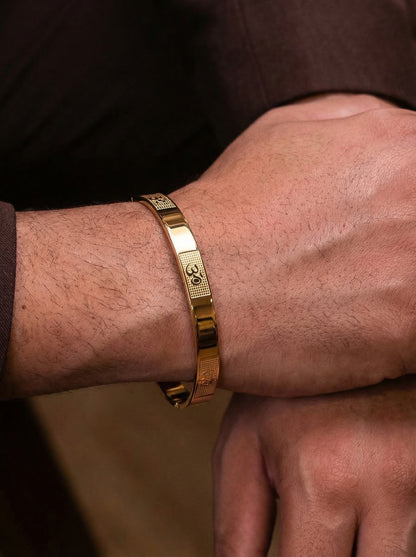 Golden Om Engraved Men’s Kada