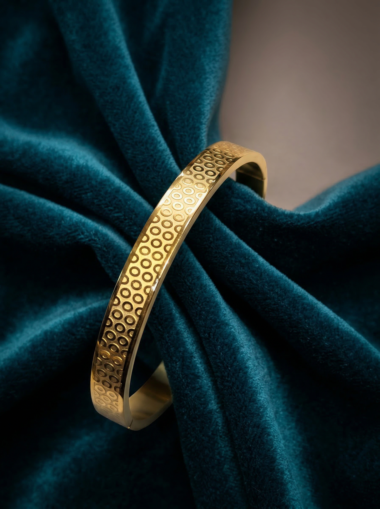 Golden Micro Dot Texture Men’s Kada