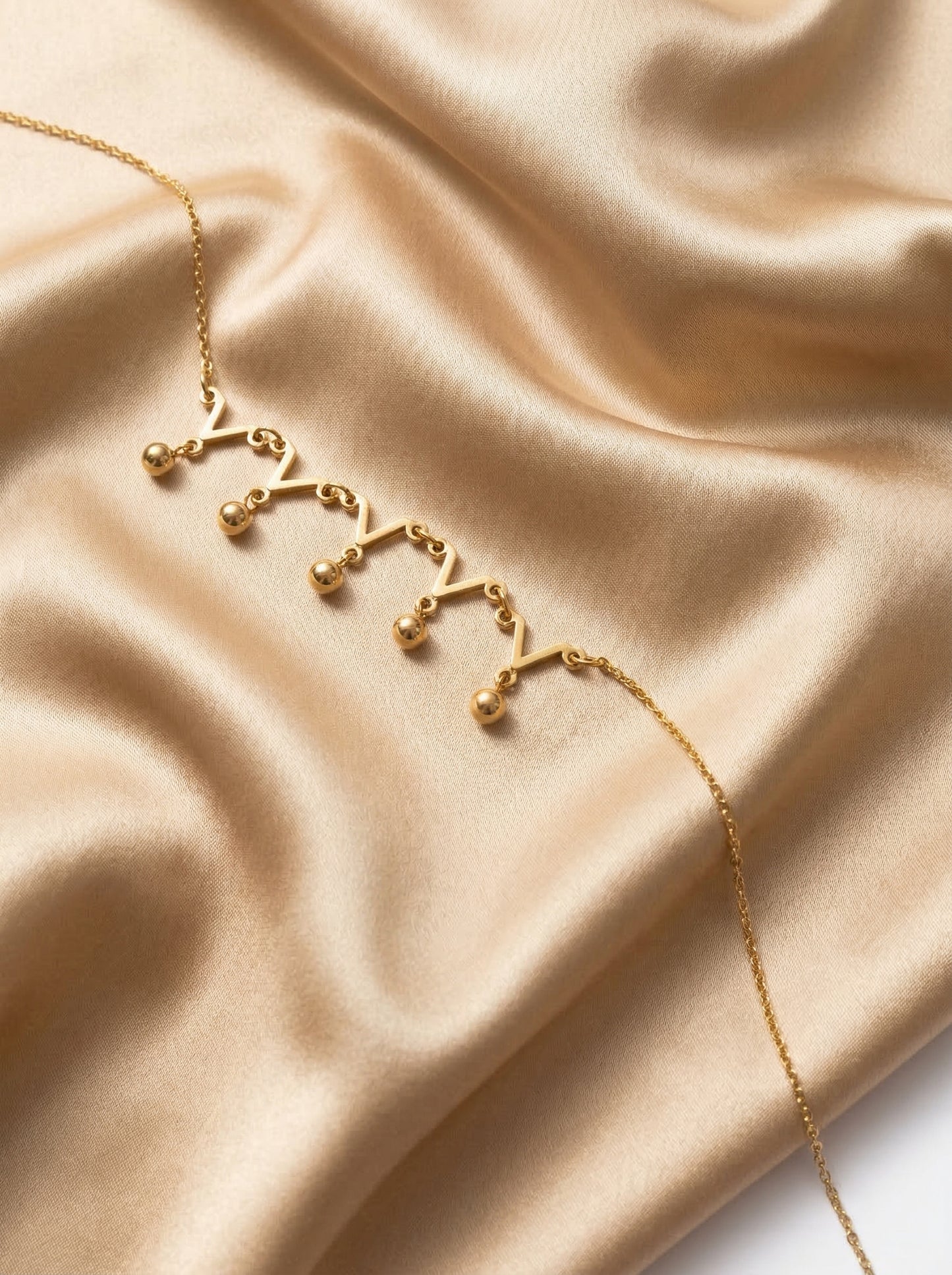 Golden Zigzag Charm Dangle Bracelet