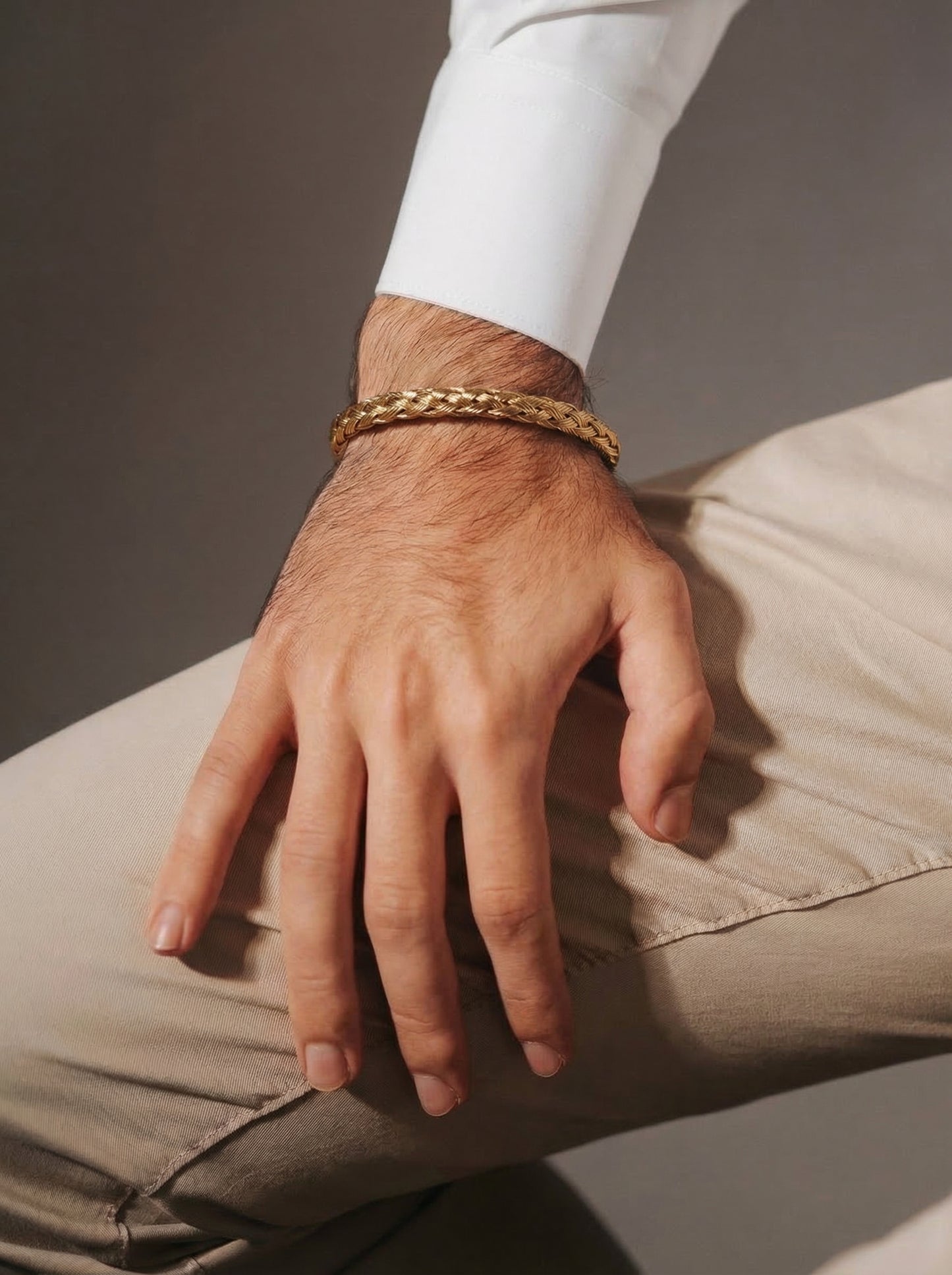 Golden Braided Rope Men’s Kada