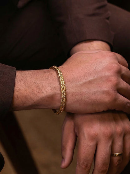 Golden Braided Rope Men’s Kada