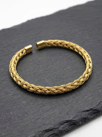 Golden Braided Rope Men’s Kada