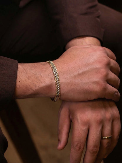 Titan Weave Dual Tone Bracelet