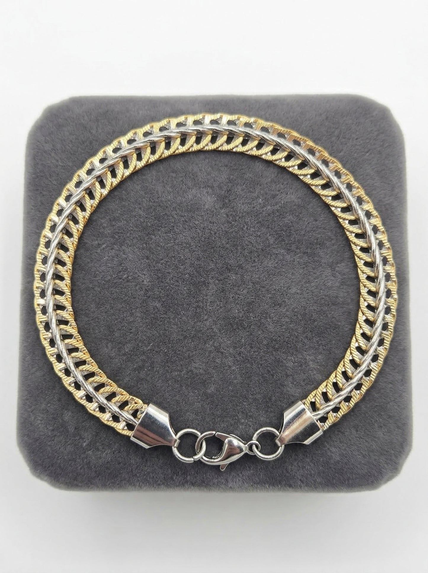 Titan Weave Dual Tone Bracelet