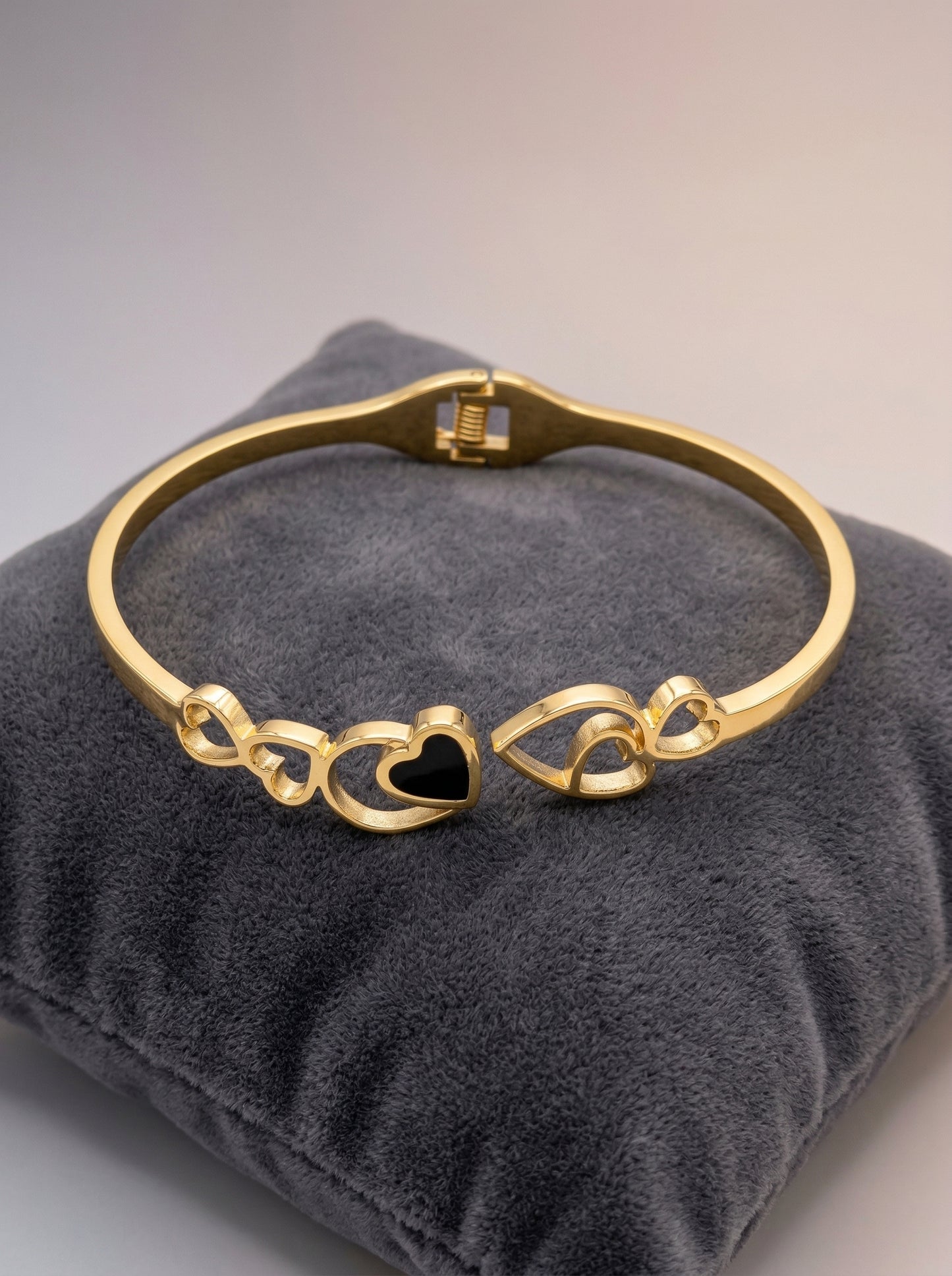 Golden Heart Charm Bracelet Kada