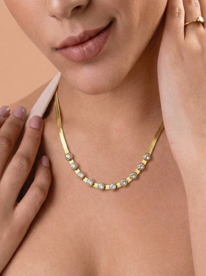 Crystal Halo Charm Necklace