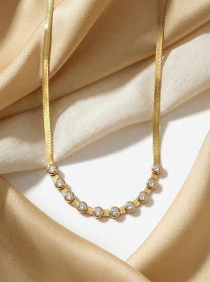 Crystal Halo Charm Necklace