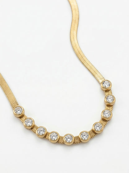 Crystal Halo Charm Necklace