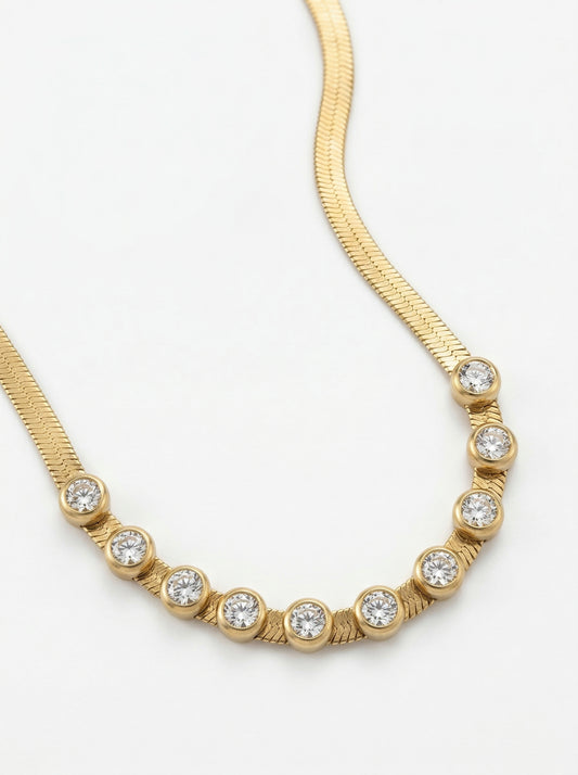 Crystal Halo Charm Necklace