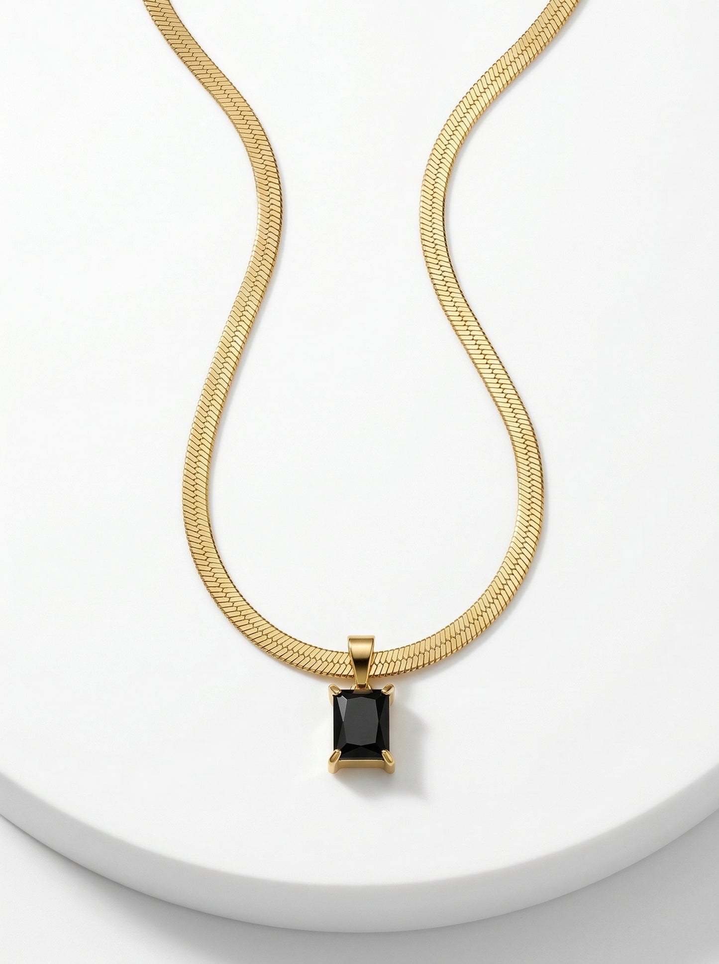 Black Sapphire Pendant Chain