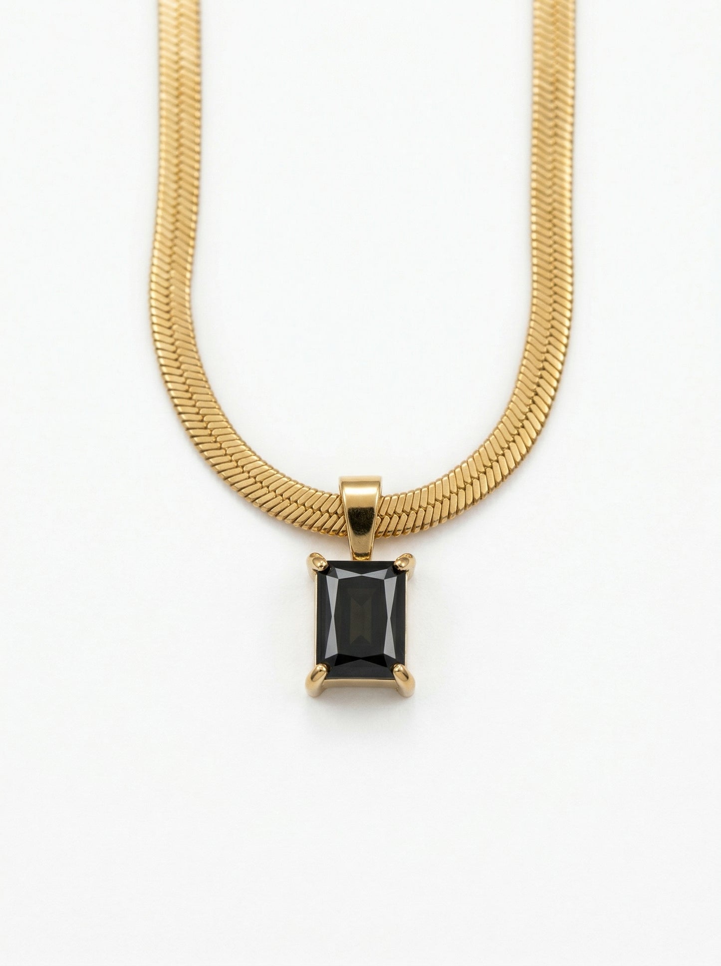 Black Sapphire Pendant Chain