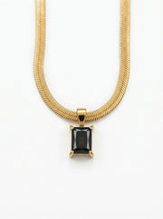 Black Sapphire Pendant Chain
