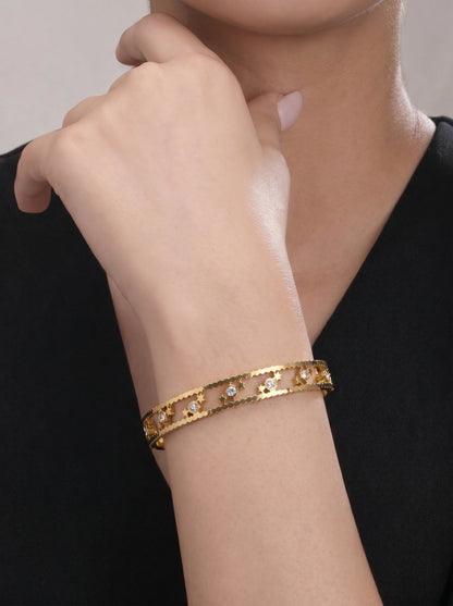 Golden Star Crystal Kada Bracelet