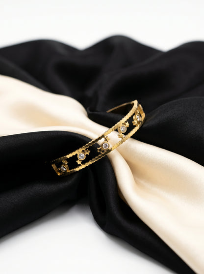 Golden Star Crystal Kada Bracelet