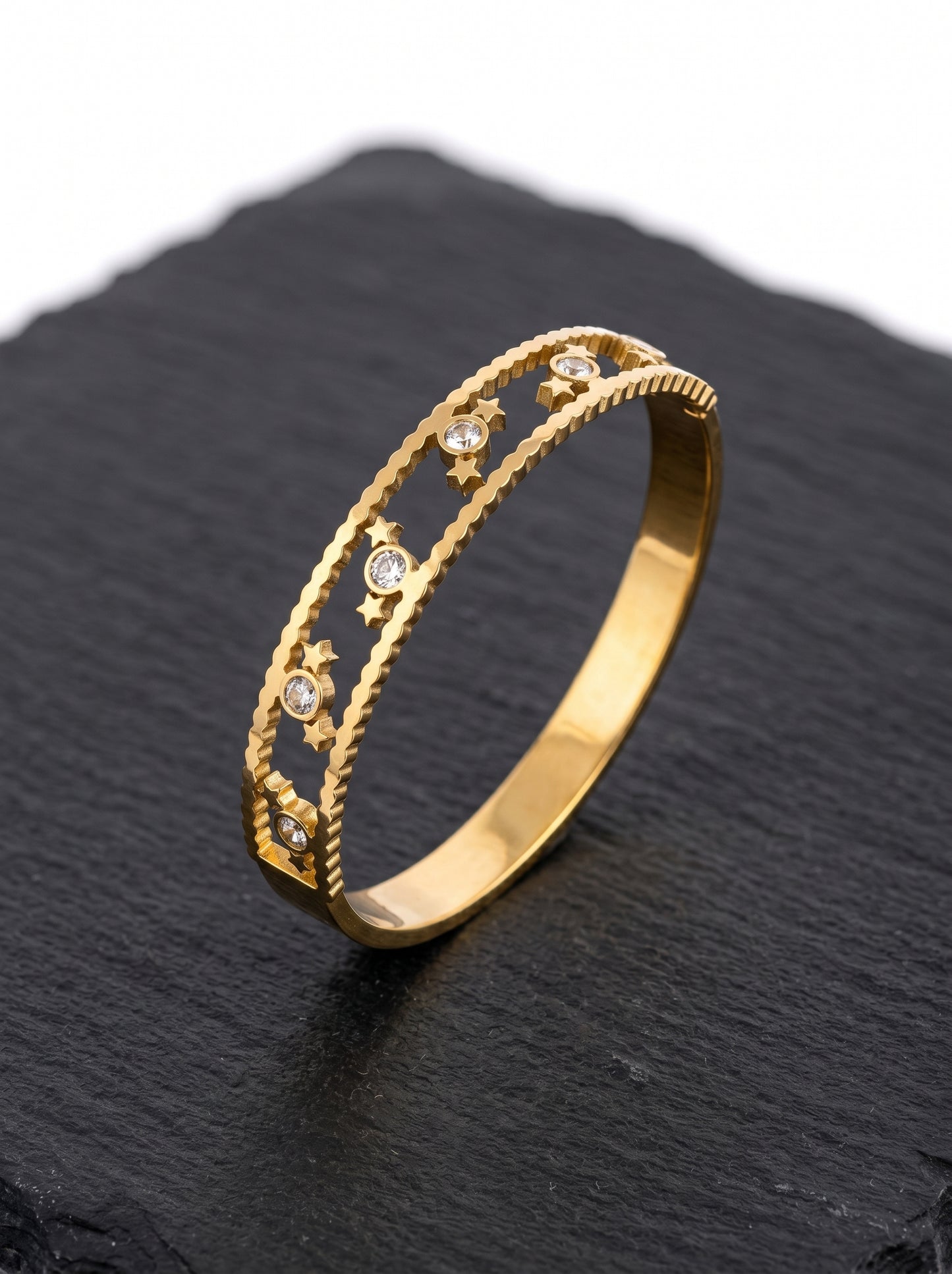 Golden Star Crystal Kada Bracelet
