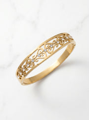 Golden Filigree Crystal Kada Bracelet