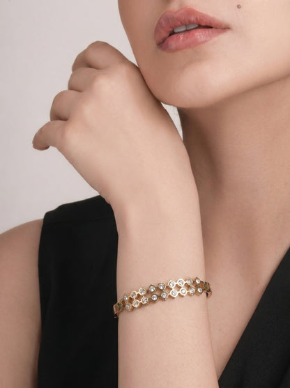 Crystal Honeycomb Kada Bracelet