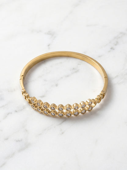 Crystal Honeycomb Kada Bracelet