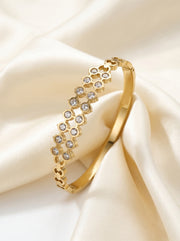 Crystal Honeycomb Kada Bracelet
