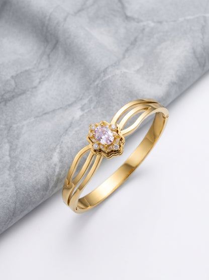 Crystal Bloom Kada Bracelet
