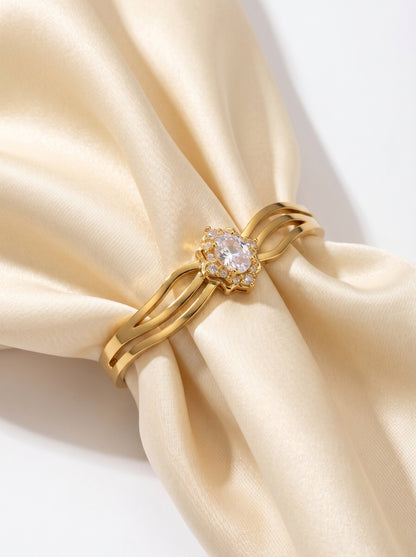 Crystal Bloom Kada Bracelet