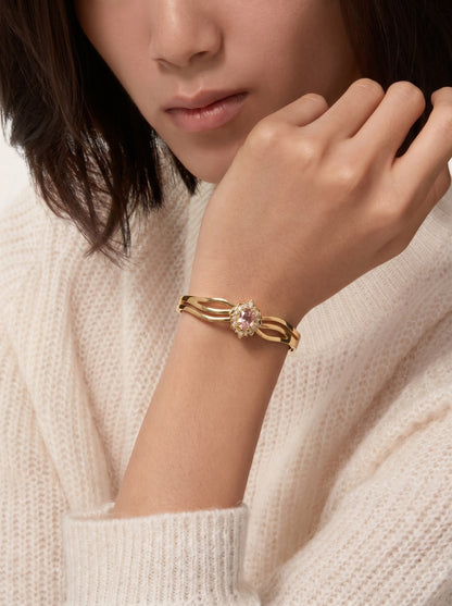 Pink Blush Bloom Kada Bracelet