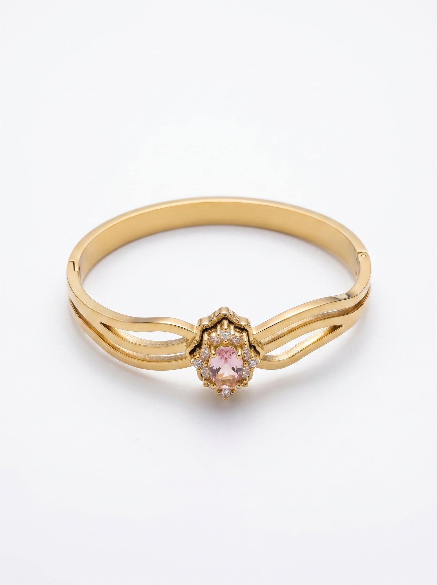 Pink Blush Bloom Kada Bracelet
