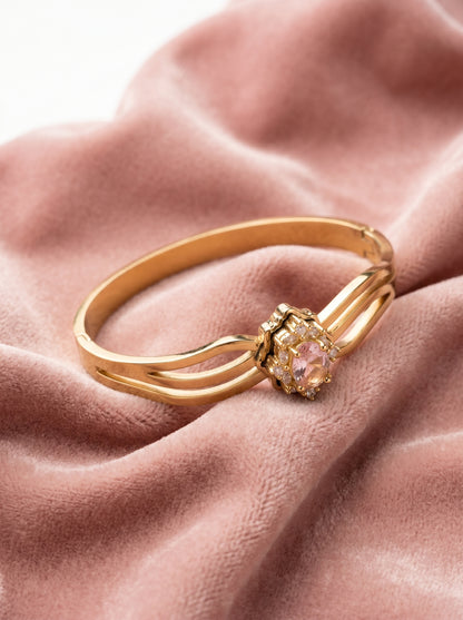 Pink Blush Bloom Kada Bracelet