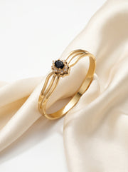 Black Onyx Bloom Kada Bracelet