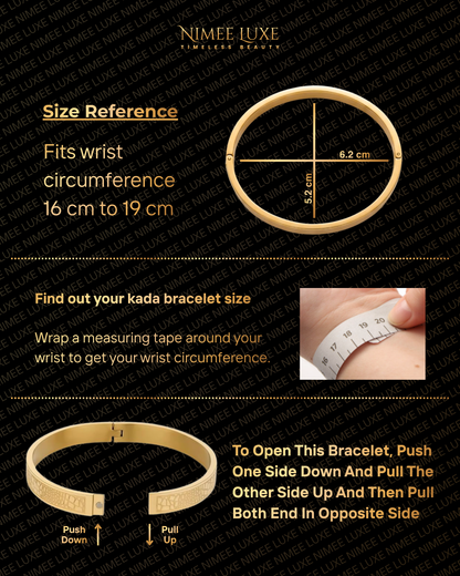 Golden Chevron Pattern Men’s Kada