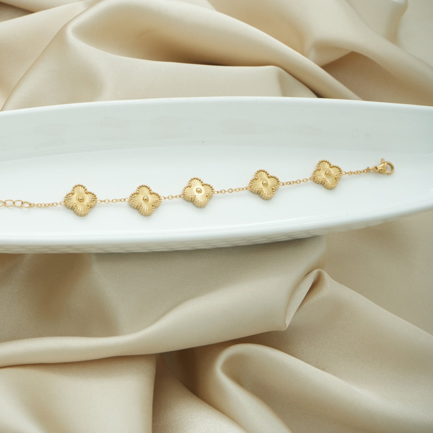 Golden Grace Layered Necklace + Sunlit Blossom Charm Bracelet Combo