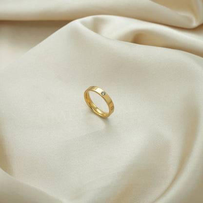 Minimal Diamond Love Ring Unisex - Water Proof, Anti-tarnish
