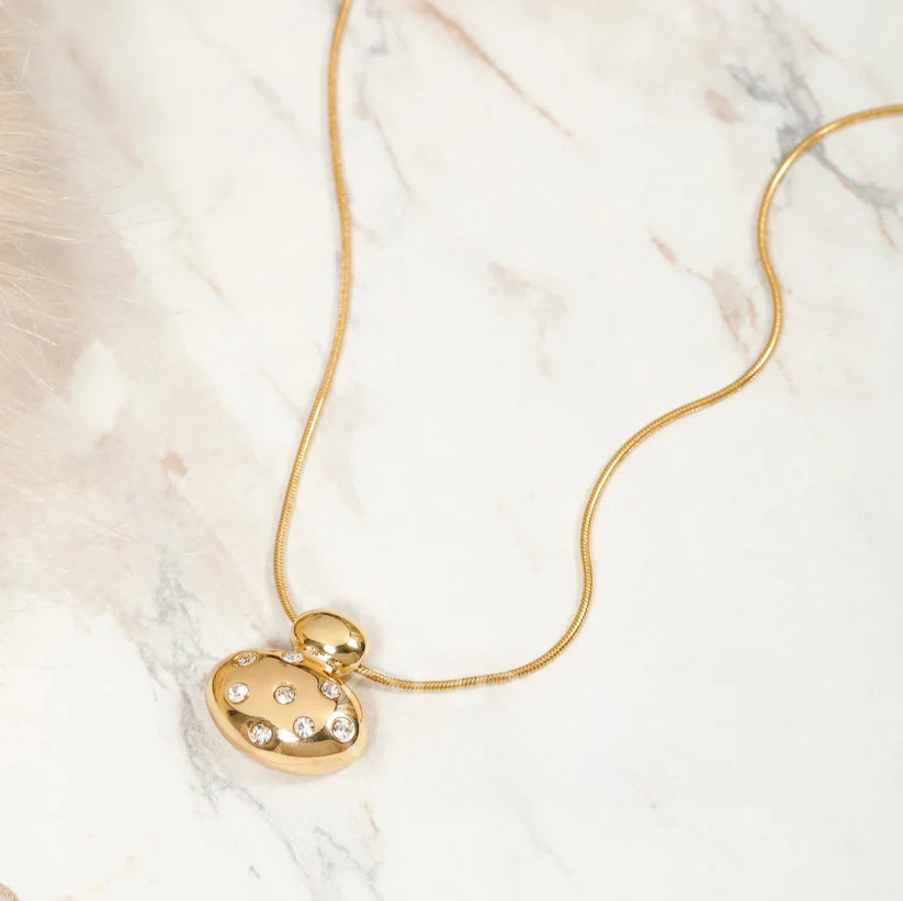 Imperial Diamond Necklace + Bamboo Kada Bracelet Combo