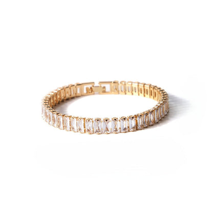 Quinn Tennis Diamond Bracelet Gold Plated 7 inches