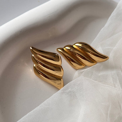 Glide Wings Earrings Gold Plated, Waterproof and Anti-Tarnish