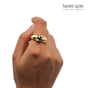 Panther Adjustable Ring Gold Plated AR29