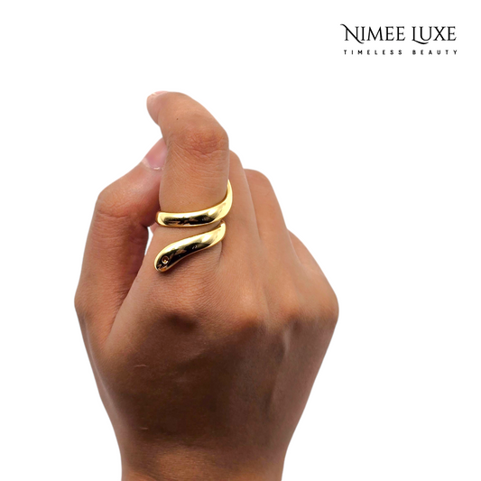 Wind Adjustable Ring 18K Gold Plated AR26