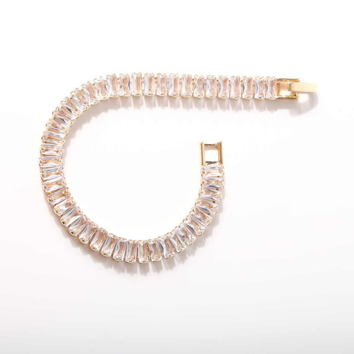 Quinn Tennis Diamond Bracelet Gold Plated 7 inches