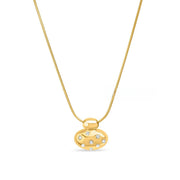 Imperial Diamond Pendant Necklace Gold Plated, Waterproof and Anti-Tarnish