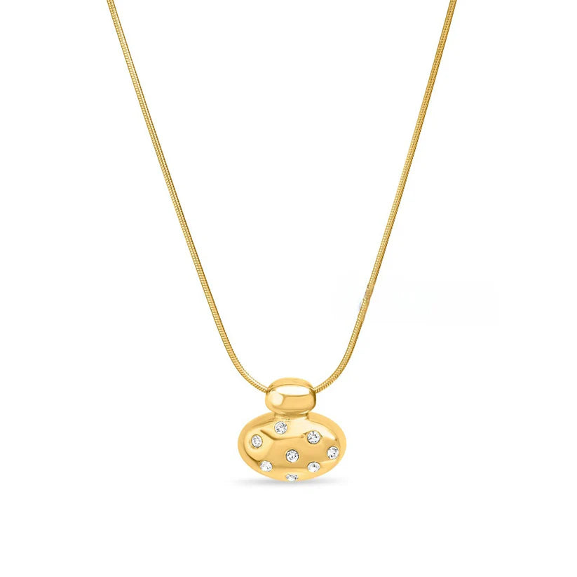 Imperial Diamond Necklace + Bamboo Kada Bracelet Combo