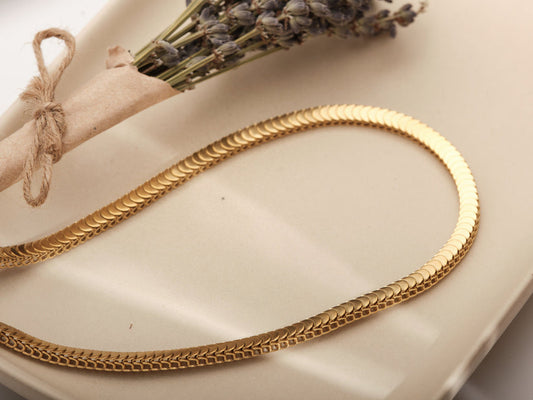 Centipede Snake Chain 18K Gold Plated, Waterproof, Anti-Tarnish 21 inches