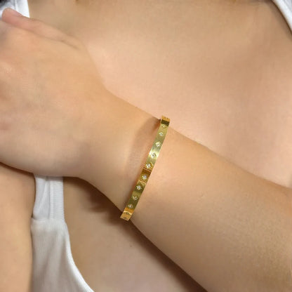 Iced Moon Necklace + Sparkling Star Kada Bracelet Combo