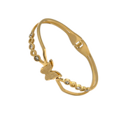 Butterfly Diamond Kada 18K Gold Plated, Waterproof and Anti-Tarnish Fits 2.2 to 2.6 size