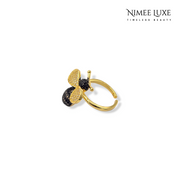 Iced Bee Diamond Studded Adjustable Ring Gold Plated AR11