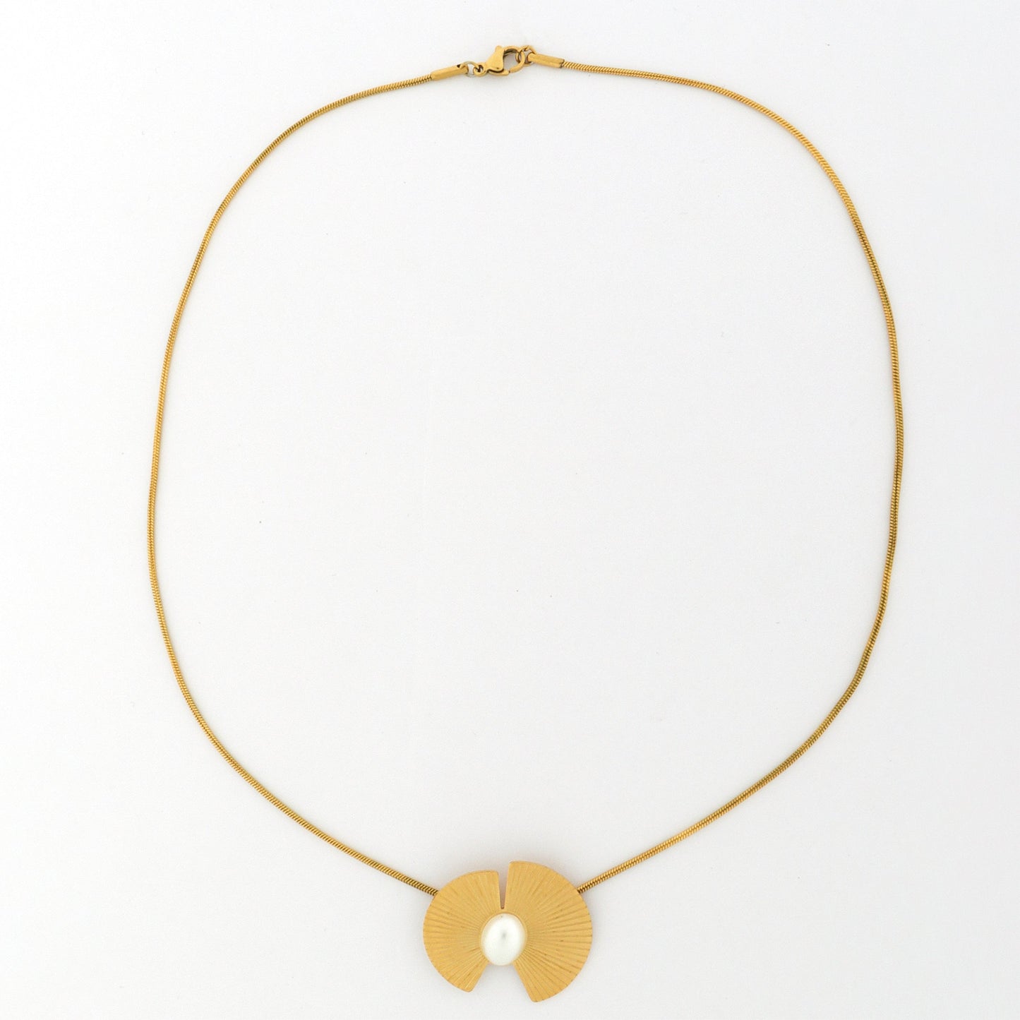 Pearl Wings Chain Necklace Gold Plated, Waterproof and Anti-Tarnish