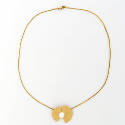 Pearl Wings Chain Necklace Gold Plated, Waterproof and Anti-Tarnish