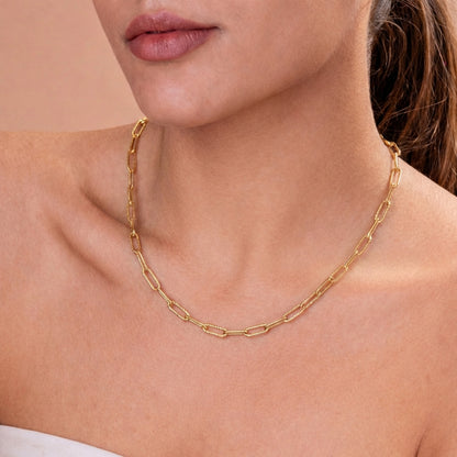 Classic Paperclip Link Gold-Plated Chain