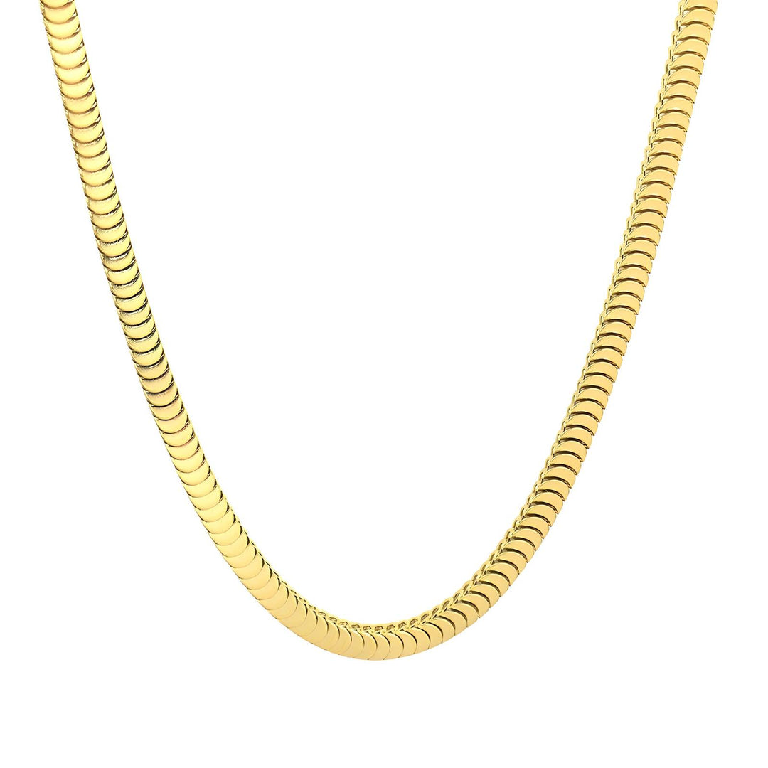 Centipede Snake Chain 18K Gold Plated, Waterproof, Anti-Tarnish 21 inches