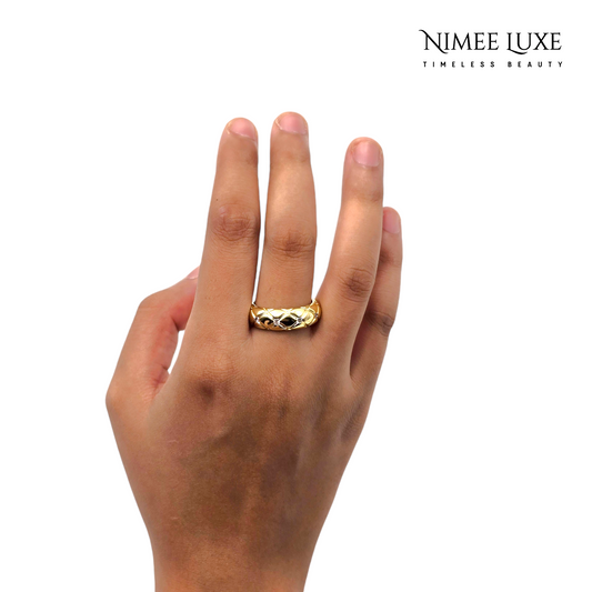 Decker Adjustable Ring 18K Gold Plated AR25